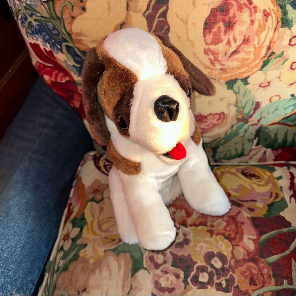 Vintage Dakin Beethoven Dog Plush Hand Puppet St Bernard Puppy PLUSH ANIMAL TOY